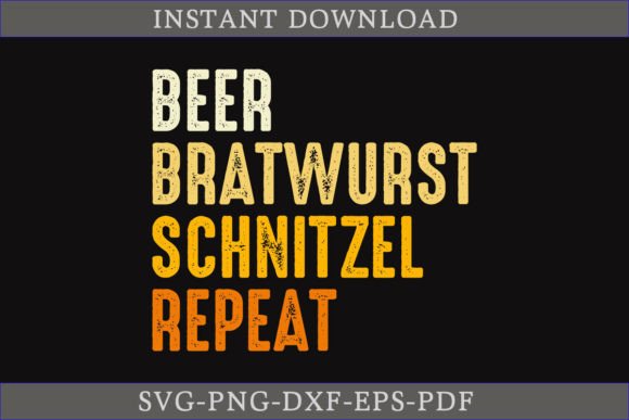 Beer Bratwurst Schnitzel Repeat T-shirt