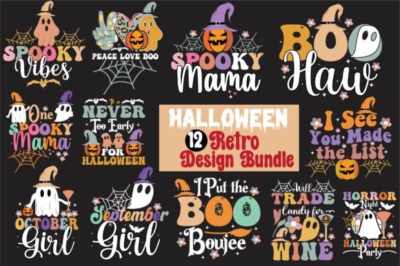 Halloween Retro T-Shirt Design Bundle Review
