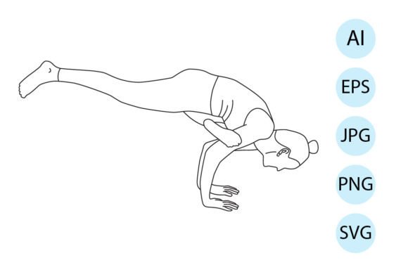 Review: Line Art of Yoga in Fire Log Pose for Stitchers