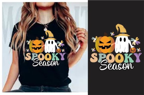 Spooky Season Retro T-Shirt Design