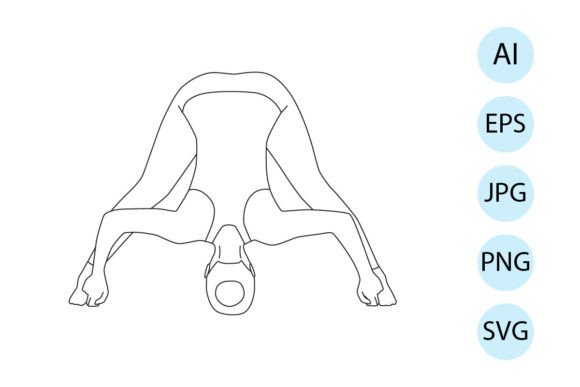 Yoga in Wide Legged Forward Fold Pose